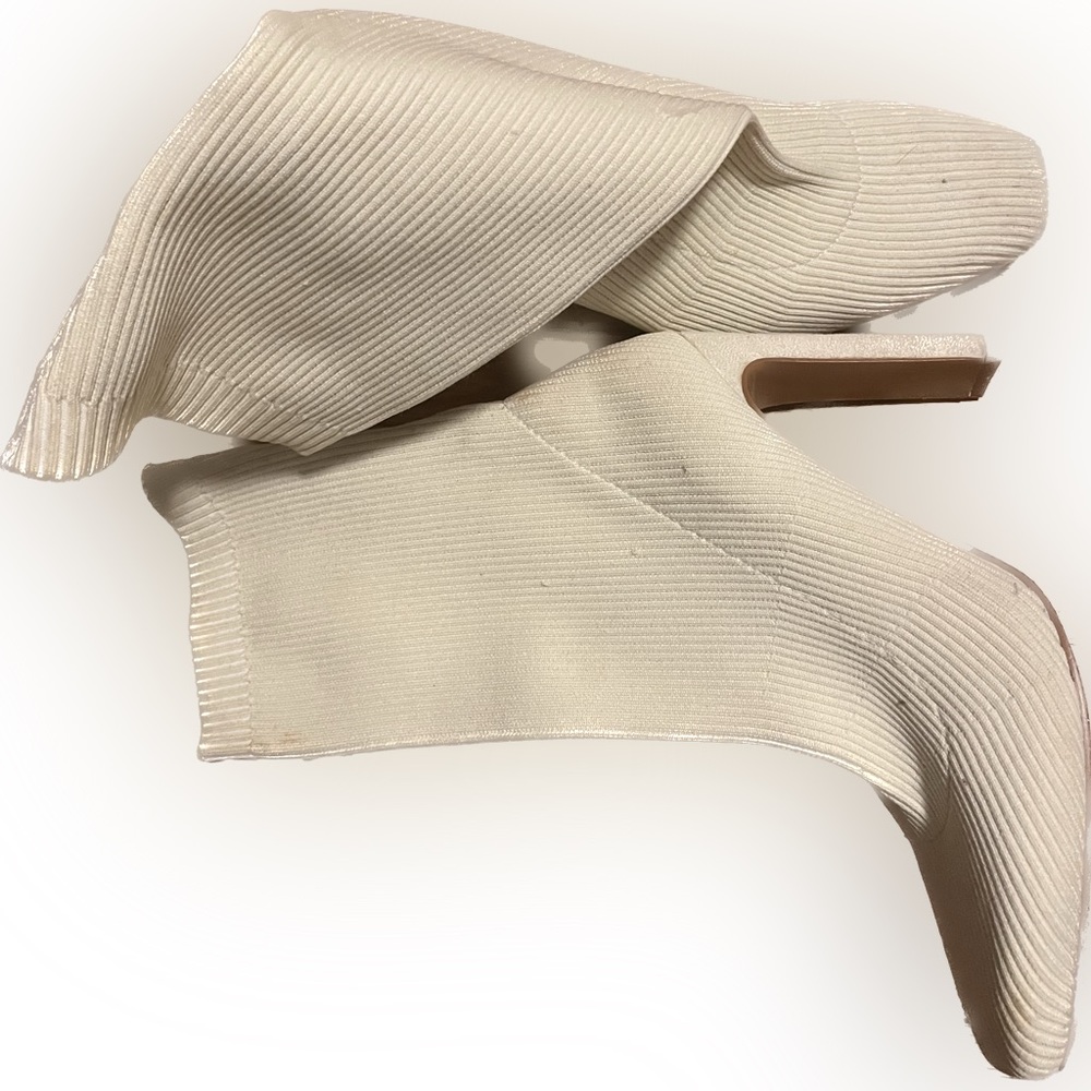 Beige High Boots